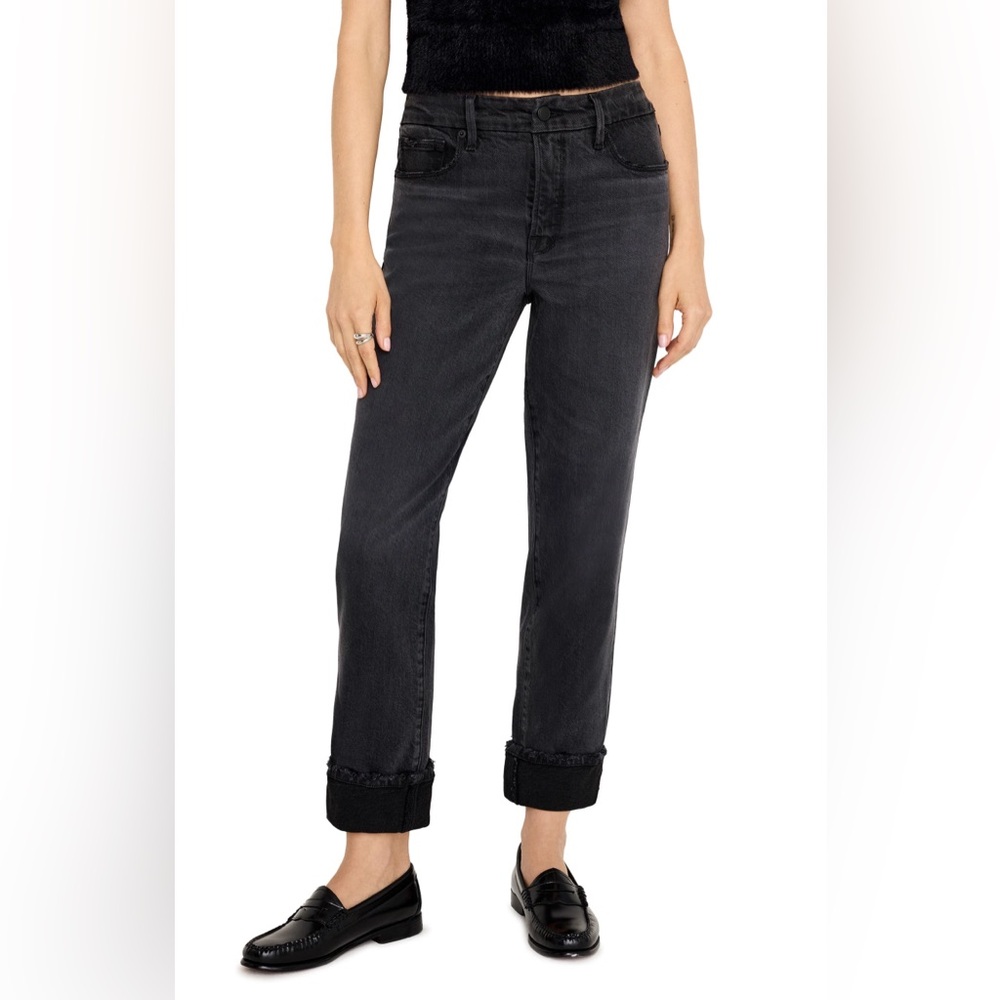 Good American The Weekender High Rise Slim Straight Jeans size 4/27